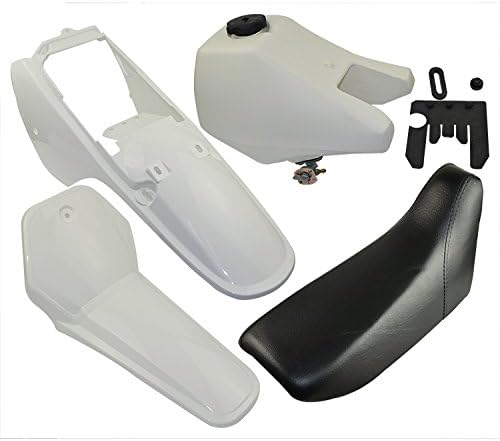 White Complete Plastic Kit with Seat Gas Fuel Tank for Yamaha PW80 PW 80