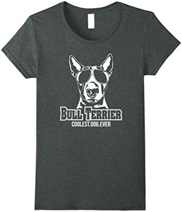 Women's BULL TERRIER cool Hund Hunde Shirt T-Shirt  Large Dark Heather