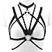 Slocyclub Hottie Women Cut Out Black Bandeau Harness Strappy Body Caged Bra, C, Onesize
