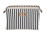 GreenForest Storage Round Basket with totes,Dark Blue Strips