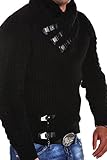 Tazzio Knit Sweater with Buckles 15-462