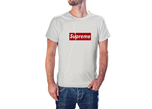 Sac Apparel Supreme Logo - Modern Design Tees - Men Graphic Vinyl T-Shirt (Small)