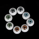 8pcs 14mm Doll Eyes Half Round Acrylic Eyeball for Reborn Baby Doll Bear DIY