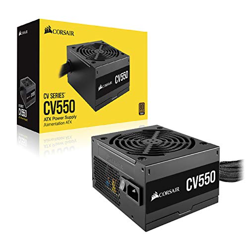 Corsair CV Series, CV550, 550 Watt, 80+ Bronze Certified, Fixed Cable Power Supply (CP-9020210-NA)