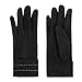 Womens Winter Gloves, Warm Soft Fleece Lined Suede Gloves, Touchscreen Texting by REDESS, Black Line