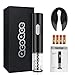 QcoQce Cordless Automatic Wine Opener - Electric Wireless Bottle Opener - Battery-Operated Corkscrew - With Foil Cutter / Stand and Batteries Included