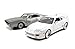 Fast & Furious 7 Dom's Dodge Charger R/T Bare Metal & Brian's Toyota Supra White 2-Car Set 1/24 Scale Diecast Model 97444