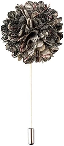 Polyester Patterned Carnation Flower Lapel Pin