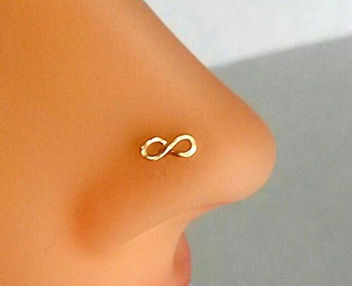 Infinity Nose Ring Infinity Nose Stud Helix Tragus Cartilage Earring Piercing Gold Filled