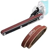 Belt Sander Attachments for Angle Grinder,3/4 x 20.5" Detailing Bandfile Sander Adapter,US 5/8-11 Thread,Suitable for Welding Points Grinding,Woodworking and Metal Rust Removal.(&empty;45mm)