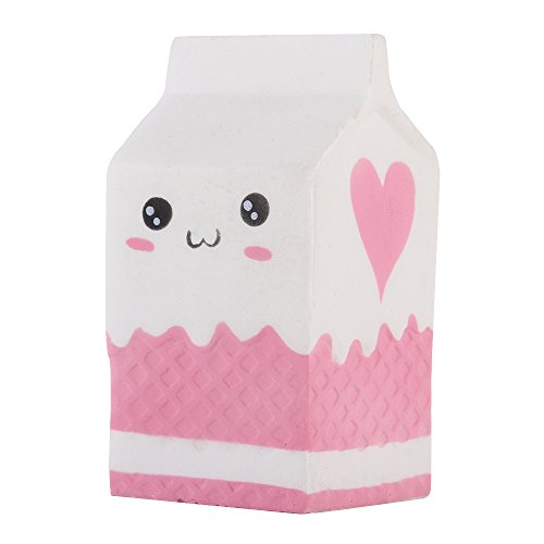 Anboor 4.8" Jumbo Slow Rising Kawaii Squishies Milk Bag Scented Squishies Charms Decompress Toy 1 Pcs Color Random