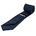 John William Clothing 100% Silk Ties For Men Handmade Navy Blue Solid Color Necktie