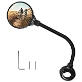 WESTGIRL Bike Mirror, 360°Adjustable Handlebar and Rotatable Acrylic Convex Mirror, Wide Angle Rear View Mirrors Glasses for Mountain Road Bike Cycling Safe, 1 PCS