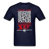 Spreadshirt Men's CT FLETCHER I Don't Care T-Shirt, navy, L