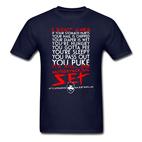 Spreadshirt Men's CT FLETCHER I Don't Care T-Shirt, navy, L