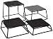 Tablecraft BKR4 Non-Slip Riser Set (Set of 4), Black, Gray primary