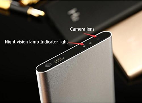 A0CHAN Large Capacity 5000mah Ultra Thin HD 1080P Mobile Power Bank Spy Camera Hidden Camera Night Vision Spy Video Camera Camcorder DV (Gold color)
