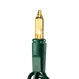 Gold Indoor/Outdoor Christmas String Lights 100 count mini copper wire