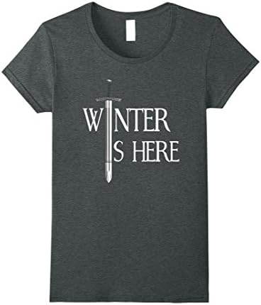 Womens Winter Is Here - Perfect Gift for Major Fans. Large Dark Heather