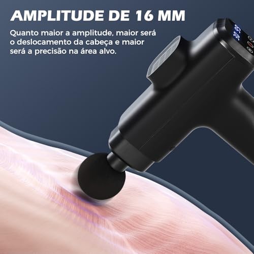 Massageador Muscular YARUIKE | Alívio Profundo para Costas e Pernas | 8 Cabeças Terapêuticas e 30 Velocidades | Motor Silencioso 35dB para Uso em Casa, Escritório e Pós-Treino | Design Ergonômico para Uso Diário