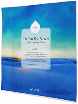 2 Mask Sheets of Ultrue The True Rich Cream-Aqua Hydrogel Mask. (25 g/ sheet.)