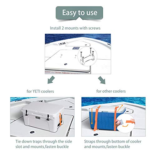 AIEVE Cooler Tie Down Kit for YETI Coolers,Cooler Tie Downs Straps