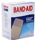 Band-Aid Adhesive Bandages, Sheer Extra Large, 1 3/4