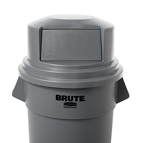 Rubbermaid Commercial BRUTE Trash Can Dome Lid, Gray, 55 Gallon