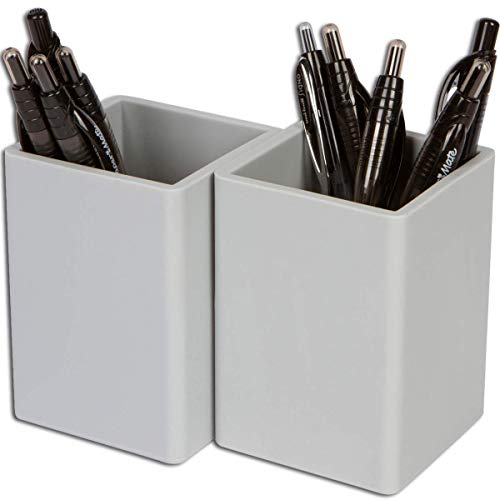 Fernaco-Pen-and-Pencil-Holders-for-Desk-Set-of-2-Cool-Grey-Office-Desk-Organizers-Long-Lasting-Silicone-Cups