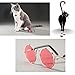 Coolrunner Cute and Funny Pet Sunglasses Classic Retro Circular Metal Prince Sunglasses for Cats or Small Dogs Fashion Costume