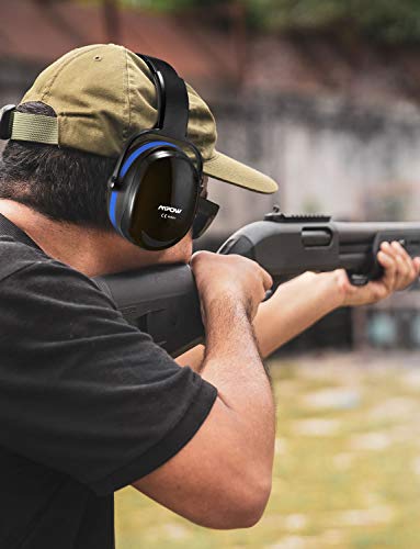 Mpow [Upgraded] Noise Reduction Safety Ear Muffs, SNR 36dB Shooting Hunting Muffs, Hearing Protection with a Carrying Bag, Ear Defenders Fits Adults To Kids with Twist Resistant Headband- Dark Blue - Thumbnail 3