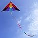 emma kites Reverie 60in Delta Kite Rainbow for Beginner Kids Adults Easy to Fly - RTF Kit Including Kite Tail & 320ft Kite String - for Spring Breeze, Outdoor Games Activities