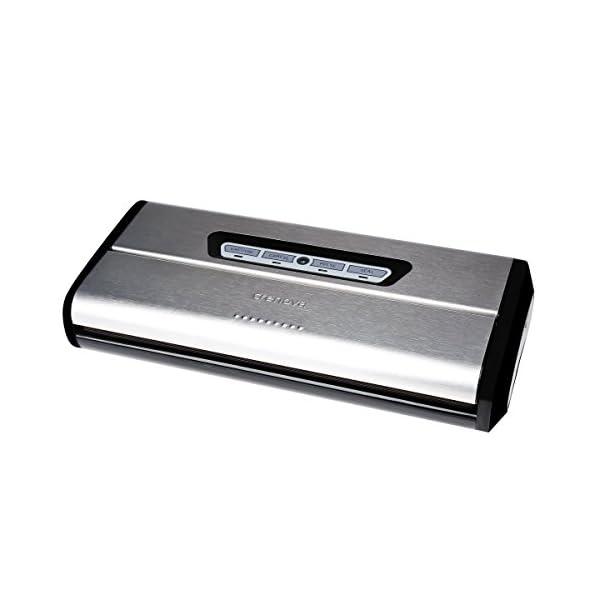 Crenova-Vs100S-Vacuum-Sealing-System-with-Starter-Kit-Metal-Design-3-mm-Seal-Indicator-Lights-Manual-Pause-Function-Plus-Sealer-Bags-10-Piece