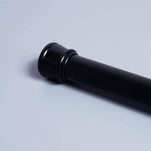 Amazon Com Minyu No Drilling Required Curtain Rod Easy Install Drapery Rod For Window Shower Curtain Rod 140 260cm Black Home Kitchen