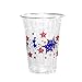 50 Count Disposable Plastic Printed 16-Ounce Party Cups, Patriotic Stars primary