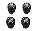 PLKN 4pcs Black Color BMW Logo Car Accessories Big Head Valve Cap Fit For BMW Car Model