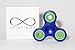 Spinfinity Advanced Hand Spinner w/ Hybrid Ceramic Bearing (not 3D printed) - Good for Concentration, Stress Relief, ADHD, Autism, Anxiety, and Fidgeting (Blue with Print)