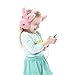 ReTrak Retractable Animalz Tangle-Free, Volume Limiting (85 dB) Over Ear Headphones for Kids, Pink Bunny (ETAUDFBNY)