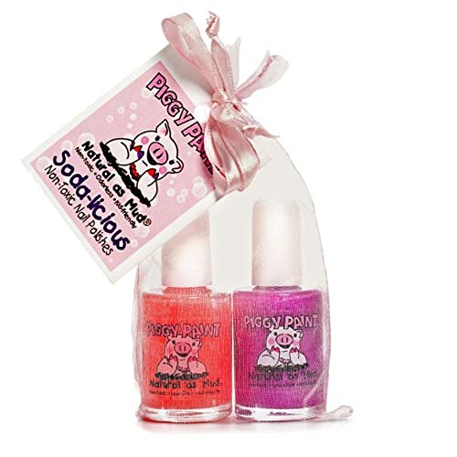 Piggy Paint Soda-licous Kids Nail Varnish Set with 2 Children’s Nail Polishes