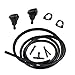 Topus Front Windshield Washer Nozzles Kit,Washer Jet & Washer Fluid Hose with Hose Connector for Jeep,Chrysler,Dodge,Ram