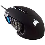 CORSAIR Scimitar Pro RGB - MMO Gaming Mouse - 16,000 DPI Optical Sensor - 12 Programmable Side Buttons - Black