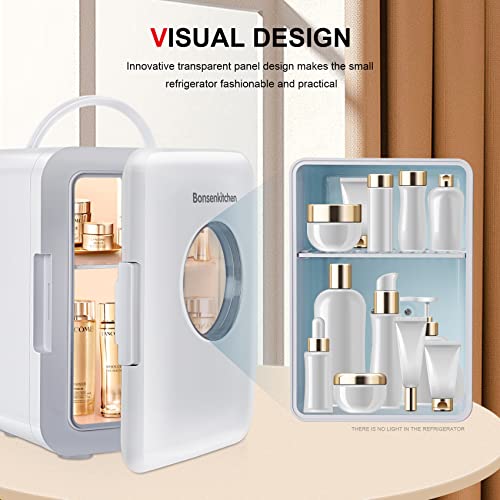 Portable Mini Fridge, 4 Liter/6 Can Compact Refrigerator Lightweight