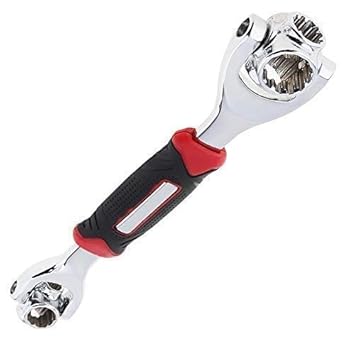Abhsant Universal Wrench,Multi-Function Stainless Steel Spanner 48-in-1 Socket Works with Spline Bolts 360 Degree Rotation Wrench