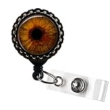 Brown Eyes Optometry Eye Doctor Black Retractable ID Tag Badge Reel