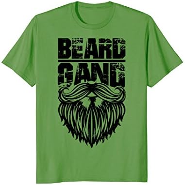 Mens beard gang mustache t-shirt men Medium Grass