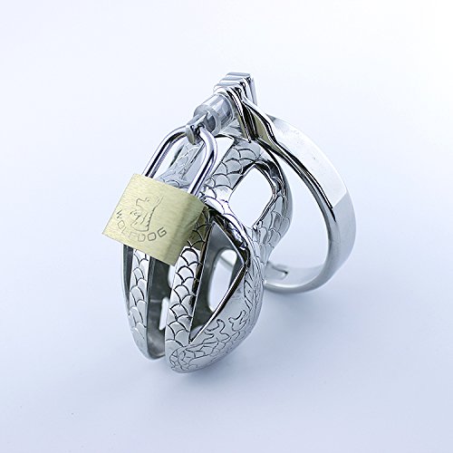 Zhonghaisun 1PC short CB6000S Stainless steel male chastity device cage sex toy CB6000 Bondage cock lock (Dia 41mm ring)
