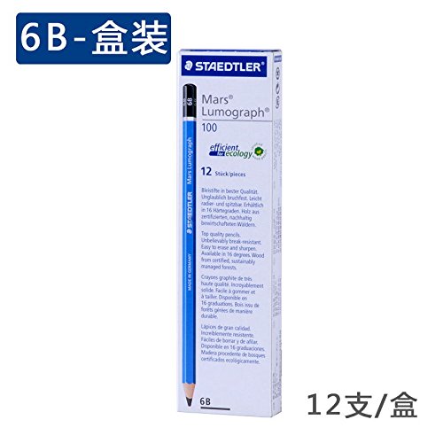 Staedtler Mars STD-100-6B Lumograph 6B Drawing Pencil (12 Pack)