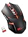 PICTEK Wireless Gaming Mouse [Silent Click] [2 Programmable Side Buttons] 2.4G Cordless Computer PC Gaming Mouse Laptop USB Gamer Mice, Advanced 2400 DPI Optical Sensor, 7-Button, Ergonomic Grips, Red