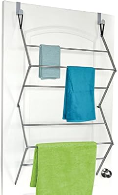 Homz Towel And Garment Door Foldable Folding Space Saving Drying Rack 23 5 X 8 5 X 39 Silver Amazon Sg Home
