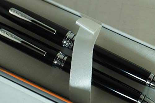 Cross Classic Executive Companion, Century II Silhouette Black Lacquer & Extremely Polished Appointments with Distinctive Cross Special Signature Mid Rings,Coventry Pen & 0.7MM Pencil Set.